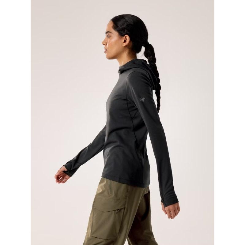 ティーマ サーマルフーディ レディース #Black Heather [X00001025701]　ARC'TERYX アークテリクス　レディース トップス フーディ ファーストレイヤー_3