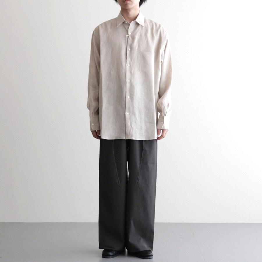 マーカウェア TRIPLE PLEATED EASY TROUSERS #CHARCOAL [A26A16PT02C] メンズ パンツ MARKAWAREの画像