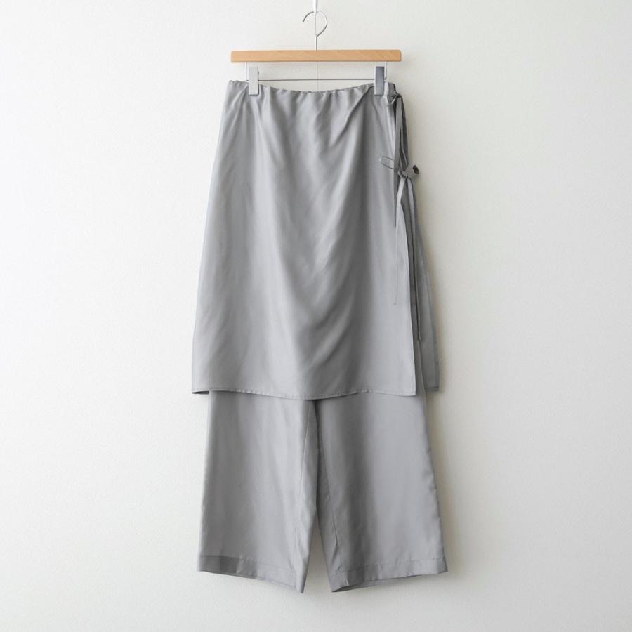 アンスクリア Cupro Layered Pants #GREY [I26SS-PT186] レディース