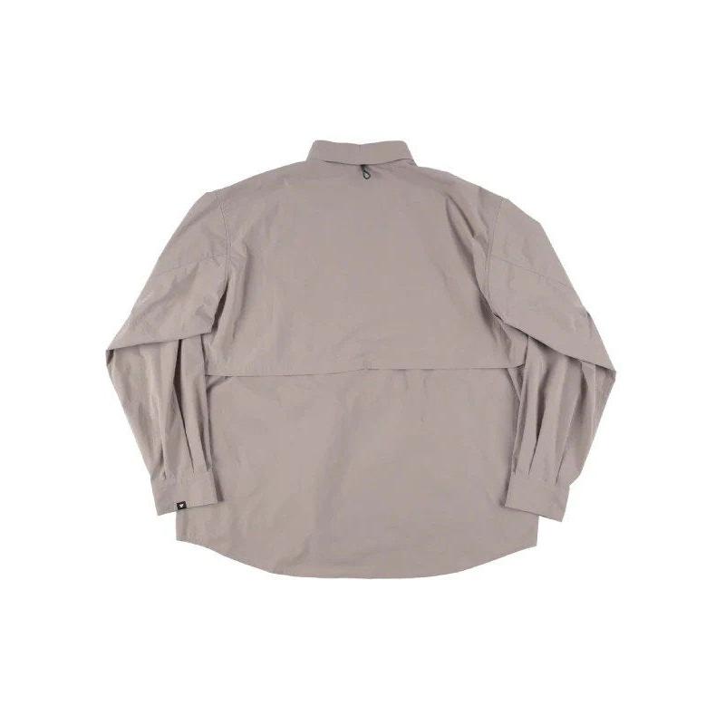 HIKE\u0026BIKE CAVE TYPEWRITER BIG SHIRT #GRAYGE [PS231005] ハイク＆バイクケイブシャツ（ユニセックス） PAPERSKY WEAR ペーパースカイウェアの画像