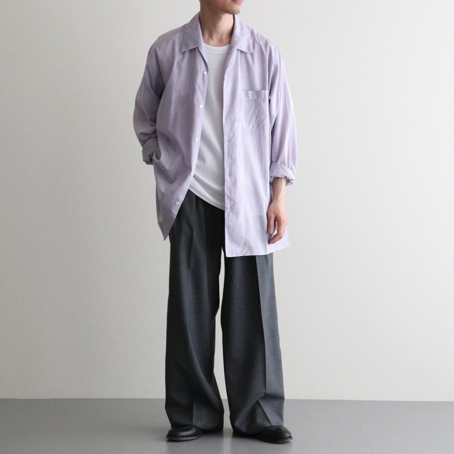 マーカウェア ITALIAN OPEN COLLAR SHIRT #LAVENDER [A26A23SH03C] MARKAWAREの画像