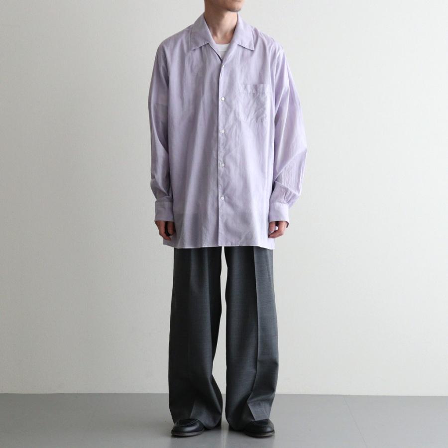 マーカウェア ITALIAN OPEN COLLAR SHIRT #LAVENDER [A26A23SH03C] MARKAWAREの画像