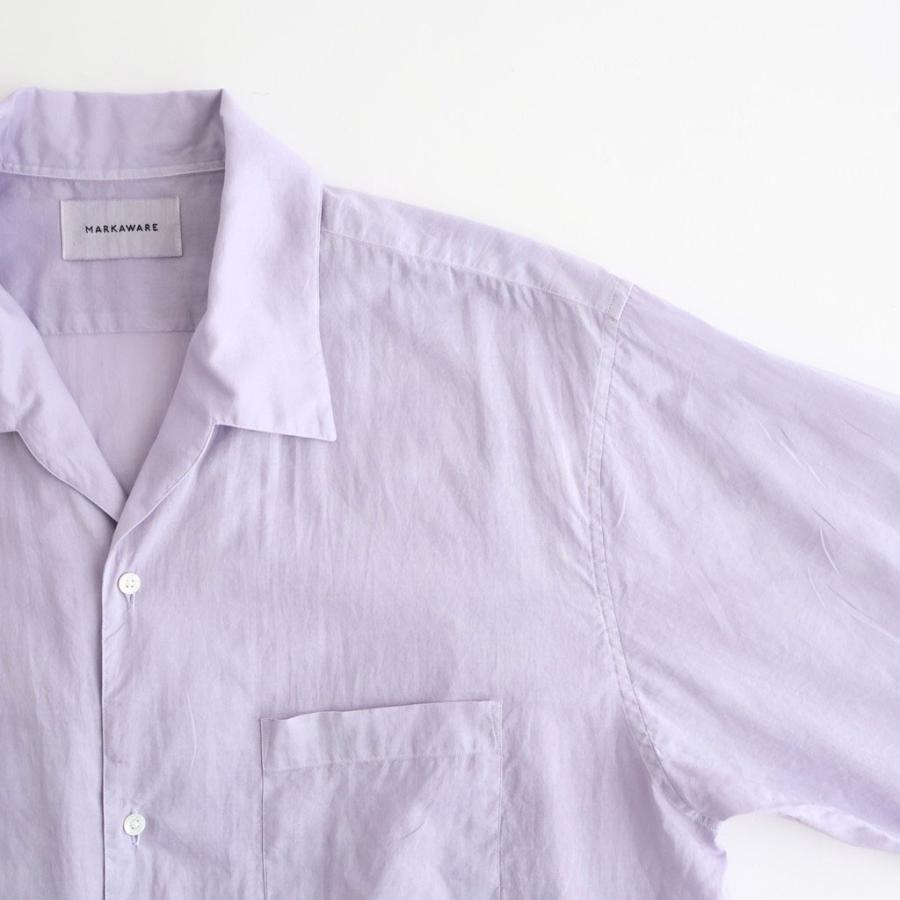 マーカウェア ITALIAN OPEN COLLAR SHIRT #LAVENDER [A26A23SH03C] MARKAWAREの画像