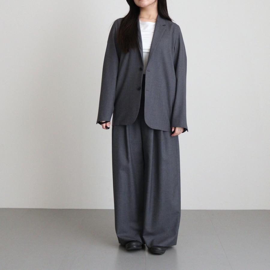エイトン WOOL TROPICAL TAILORED JACKET #TOP GRAY [JKAGCW0700] 2 レディース アウター ATONの画像