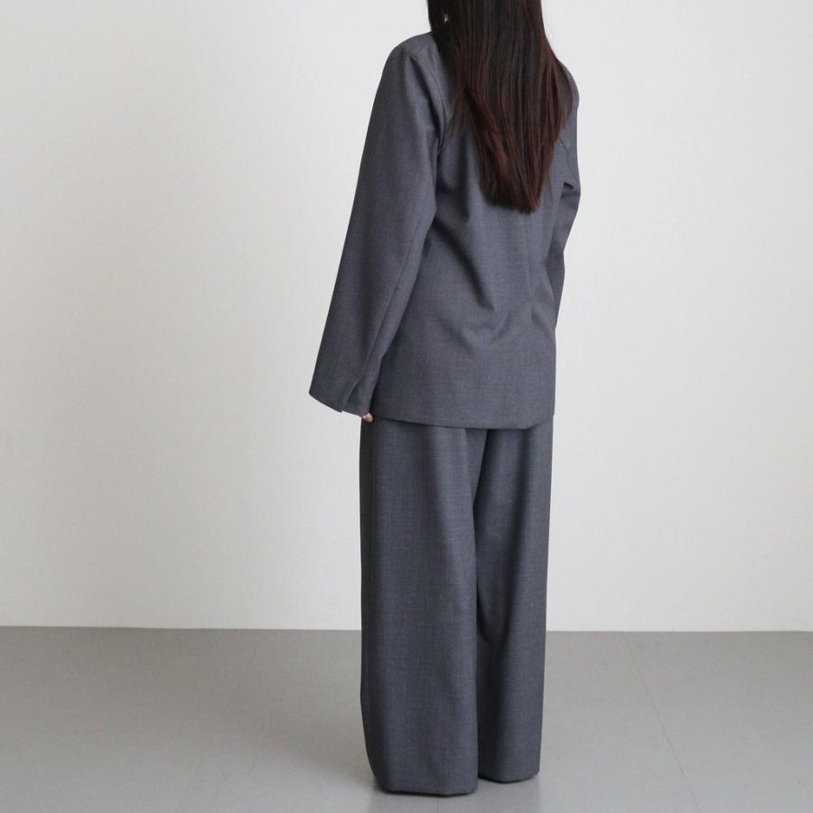 エイトン WOOL TROPICAL TAILORED JACKET #TOP GRAY [JKAGCW0700] 2 レディース アウター ATONの画像