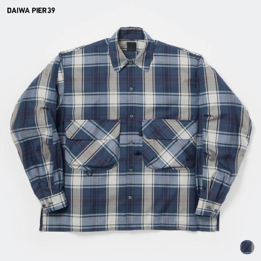 ダイワピア39 TECH SPORTS OPEN COLLAR SHIRT L/S BIG TARTAN #NAVY