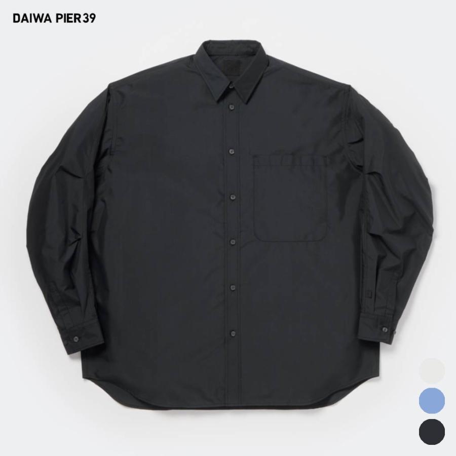 十*割様 daiwa pier39 シャツ ダイワピア39 TECH REGULAR COLLAR SHIRT L/S SOLID #INK BLACK [BE