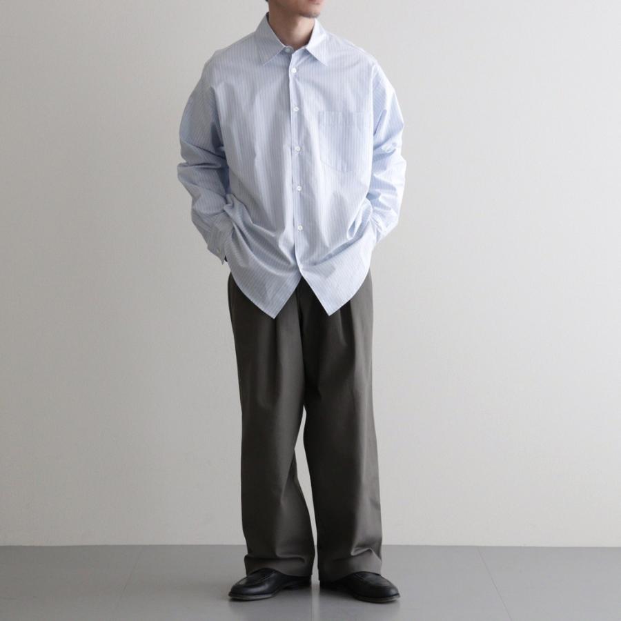 マーカウェア DOUBLE PLEATED EASY TROUSERS #GRAY [A26A93PT02C] メンズ パンツ MARKAWAREの画像
