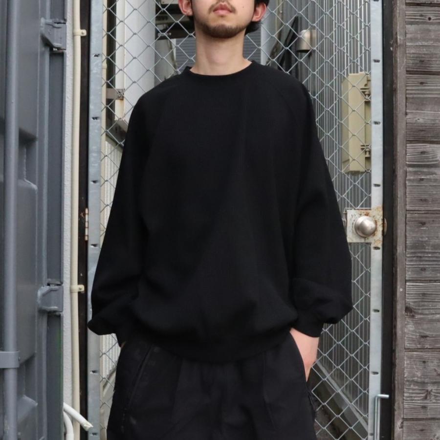 タイトブース WAFFLE CREW KNIT #Black [SS26-SW03] TIGHTBOOTH