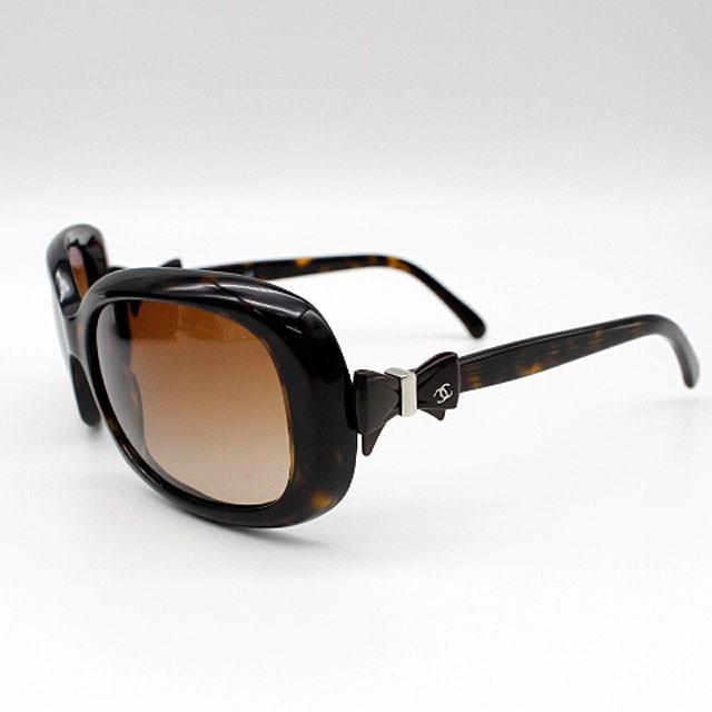 CHANEL リボンサングラスブラウン 