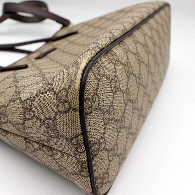 GG GUCCI グッチ GGGGスプリーム レザートートバッグ 353440/ブラウン 