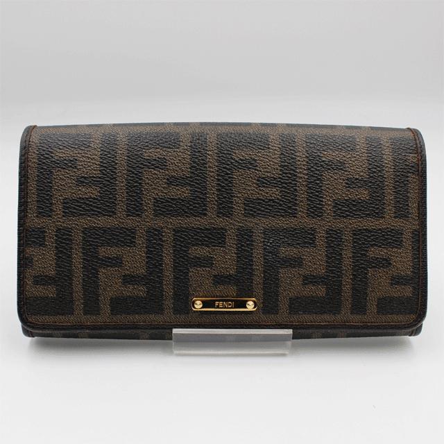 FENDI フェンディ ズッカ柄長財布 PVCレザー ブラウン系 : 1998 : 有限 