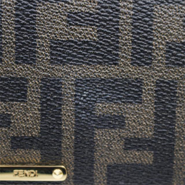 FENDI フェンディ ズッカ柄長財布 PVCレザー/ブラウン系 :1998:有限 FENDI フェンディ ズッカ柄長財布 PVCレザー/ブラウン系 :1998:有限