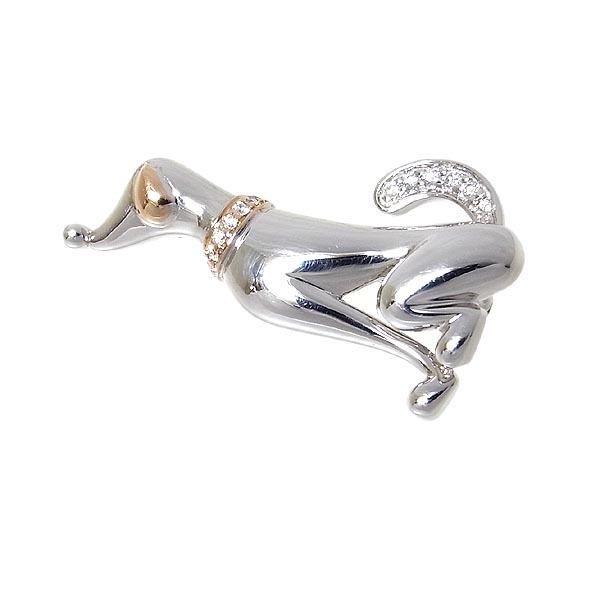 r*♡様 K18 ピンブローチ　金　アクセサリー　ブローチ　ダイヤモンド　ダイヤ ダイヤモンドブローチ K18PGピンクゴールド トータル0.720カラット