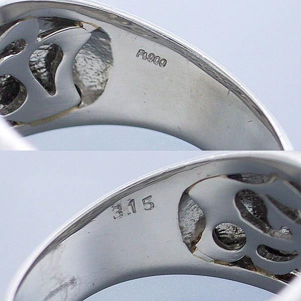 ファッションリング Pt900 パヴェダイヤリング D 3.15ct 16.0g 16号  