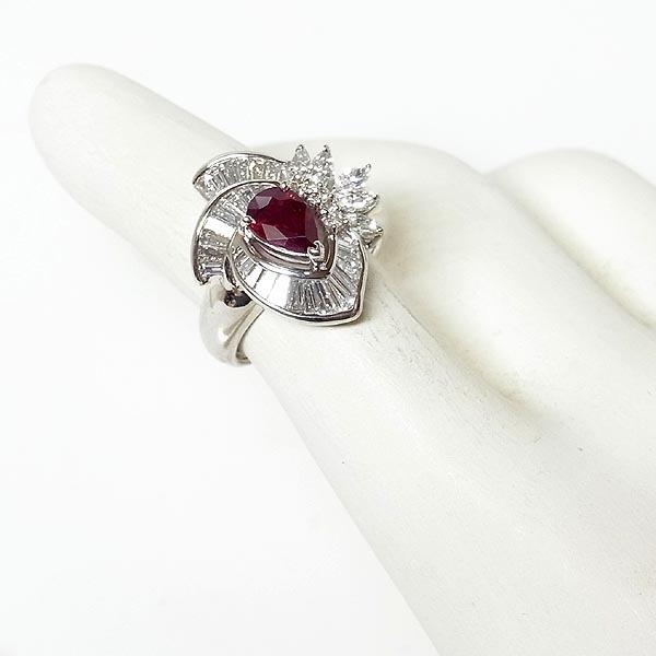 Pt900 ルビー指輪 ルビーリング R 1.02ct D 1.50ct 12.0g 13号 Pt900 ルビー指輪 ルビーリング R 1.02ct D 1.50ct 12.0g 13号