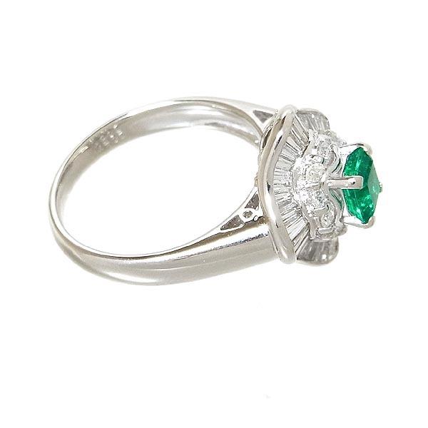 Pt900エメラルド指輪 E:0.53ct D:0.59ct 11.5号 7.2g : 有限会社玉屋 