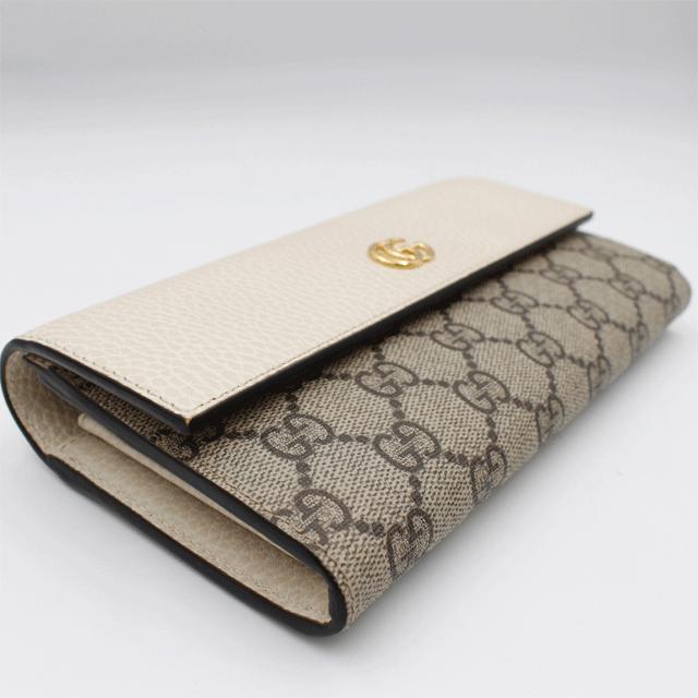 GUCCI GUUCI グッチ GGスプリーム コンチネンタルウォレット ベージュ 