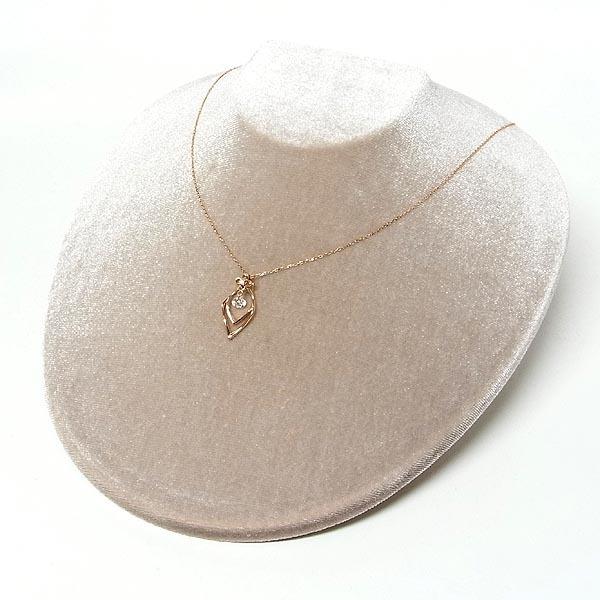 K18 K18PG ダイヤペンダント付ネックレス ダンシングストーン D 0.30ct  