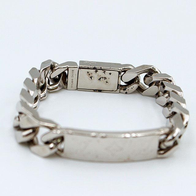 Louis Vuitton M62486 Monogram Chain Bracelet Metal Silver 19.5cm