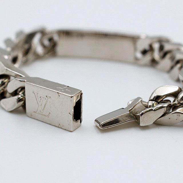 Louis Vuitton M62486 Monogram Chain Bracelet Metal Silver 19.5cm