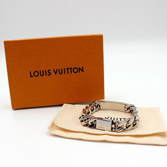 Louis Vuitton M62486 Monogram Chain Bracelet Metal Silver 19.5cm