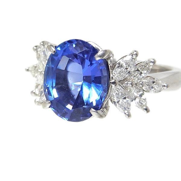 Pt900タンザナイト指輪 TN:4.48ct D：0.95ct 9.4g 14号 : 2842 : 有限 