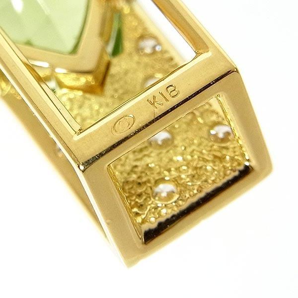 芝田悦美 デザイン グリーン トルマリン ネックレス 0.38ct 8.9g 鑑定 