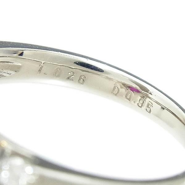 Pt900天然ルビー指輪 プラチナ ルビーリング R:1.026ct/D 0.95ct/6.3g 