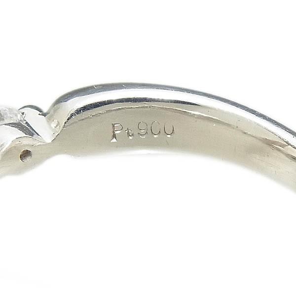 Pt900 ファッションリング ダイヤ一文字指輪 D:0.50ct 12.5号 3.7g 