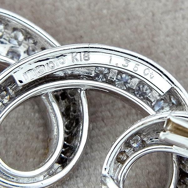 MIKIMOTO ミキモト真珠 K18WG ダイヤ入り南洋真珠ブローチ D MIKIMOTO ミキモト真珠 K18WG ダイヤ入り南洋真珠ブローチ D