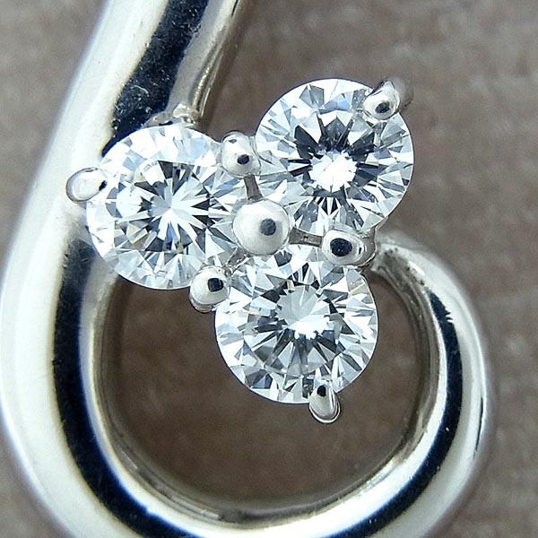 星の砂 ネックレス ダイヤペンダント付 Pt850 Pt900 D 0.26ct 6.3g  