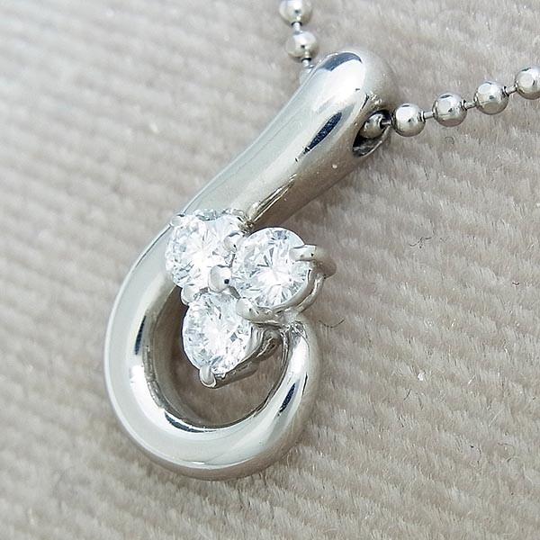 pt850 pt900 ダイヤモンドクロスネックレス 2.9g 0.24ct