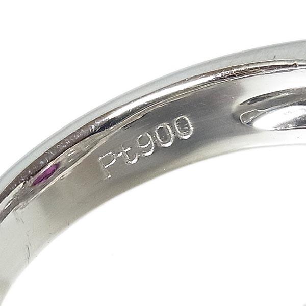 Pt900天然ルビー指輪 プラチナ ルビーリング R:1.18ct D:0.89ct 9.7g 