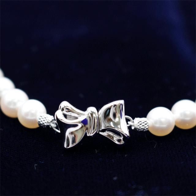 A*Y様 K14WG あこや真珠ネックレス K14WGアコヤ真珠(ナチュラルカラー)ステーションネックレス y-sn