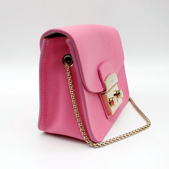 FURLA フルラ チェーンポシェットバッグ レザー ピンク : 有限 FURLA フルラ チェーンポシェットバッグ レザー ピンク : 有限