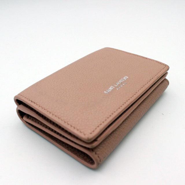 SAINT LAURENT サンローラン コンパクト3つ折り財布 ピンク SAINT LAURENT サンローラン コンパクト3つ折り財布 ピンク