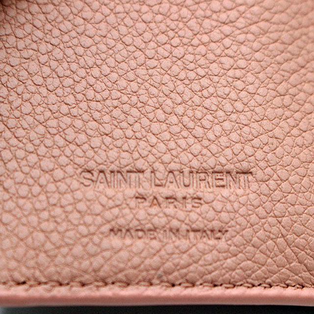 SAINT LAURENT サンローラン コンパクト3つ折り財布 ピンク SAINT LAURENT サンローラン コンパクト3つ折り財布 ピンク