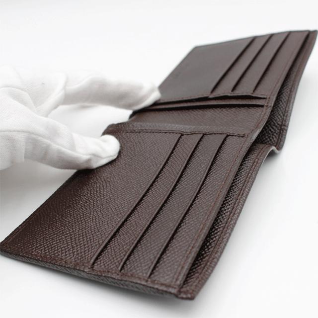 BVLGARI ブルガリ 2つ折り財布 グレインレザー 24875 チョコレート  