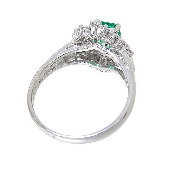Pt900エメラルド指輪 E:0.78ct D:0.61ct 13号 6.9g : 有限会社玉屋質店 