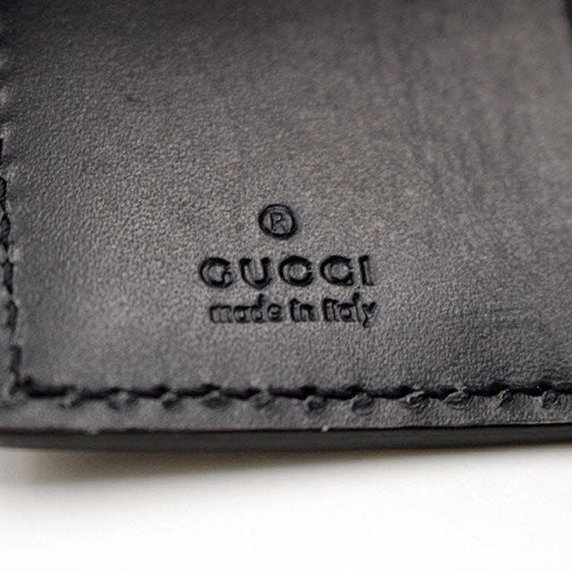 GUCCI グッチ　 シマ　キーケース6Ｐ レザー　ネイビー｜tamaya0078｜07