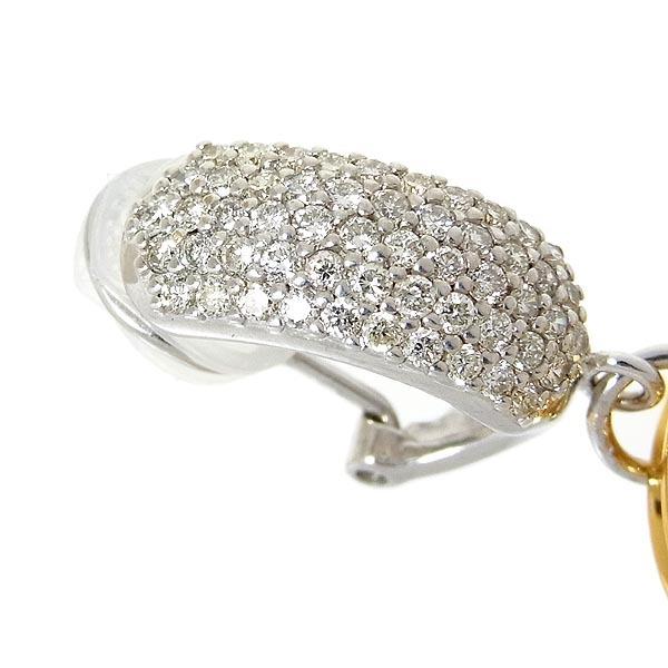 K18WG ピアス メレダイヤ入り 6連デザインピアス D：0.50ct 0.50ct  