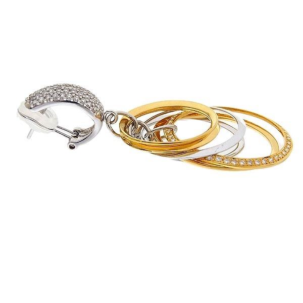 K18WG ピアス メレダイヤ入り 6連デザインピアス D：0.50ct 0.50ct  