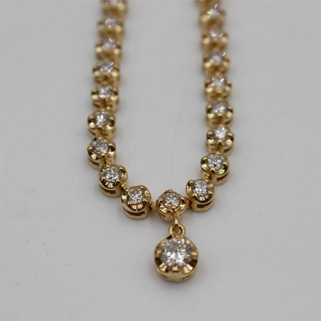 18k 十字架チャーム天然ダイヤモンド2.21