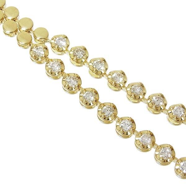 K18ダイヤネックレス ダイヤデザインテニスネックレス D:2.21ct 23.0g 