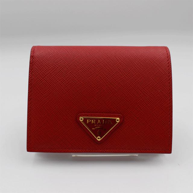 PRADA PRADAプラダ 二つ折り財布 サフィアーノ ミニ財布 1MV204  