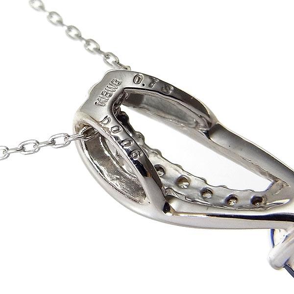 K18WG ネックレス タンザナイトペンダント付 TN:0.73ct D:0.06ct 2.2g 