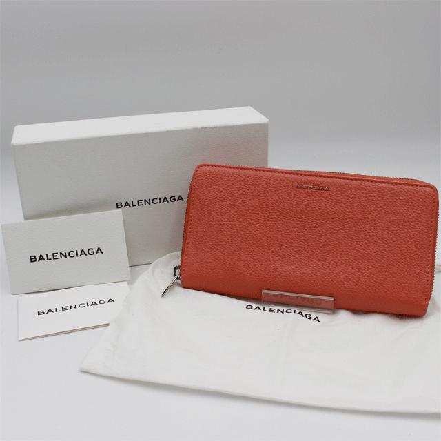 BALENCIAGA　バレンシアガ　ラウンドファスナー長財布　392124　サーモンピンク｜tamaya0078｜09