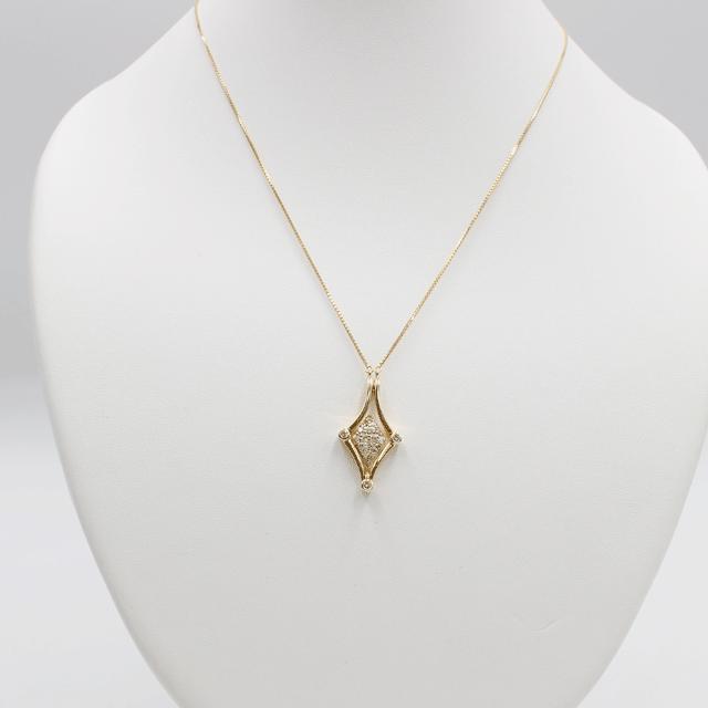 K18ネックレス メレダイヤペンダント付 D:0.50ct 8.0g : 有限会社玉屋 