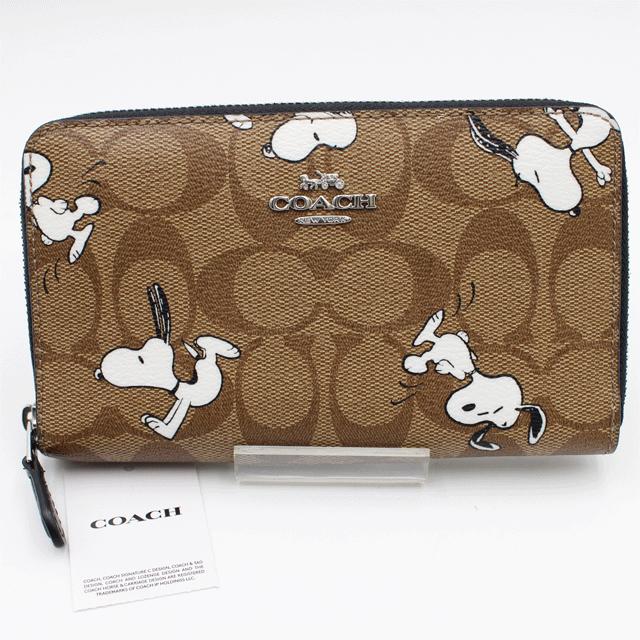 COACH コーチ シグネチャー ジップ ウォレット スヌーピーコラボ COACH コーチ シグネチャー ジップ ウォレット スヌーピーコラボ